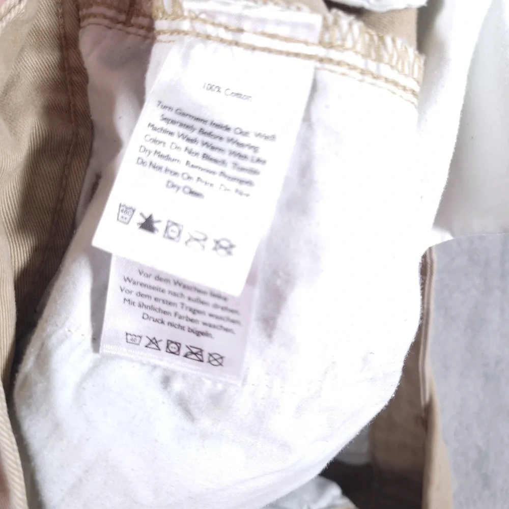 Eddie Bauer Pants Mens 38x32 (Fits 37x31) Tan Chino Straight Fit‎ Khaki Cotton